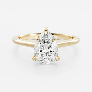 Stunning 1.5-2.5 CT Pear Moissanite Engagement Ring with Solitaire Design