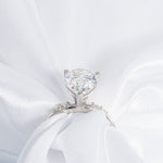Stunning 3.0 CT Pear Cut Moissanite Engagement Ring with Pave Design 7