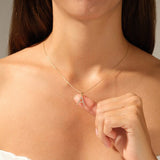 0.20 CT Round Moissanite Diamond Letter Pendant Necklace in Solid Gold 6