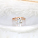 Stunning 2.0 CT Round Moissanite Engagement Ring with Solitaire Design 1