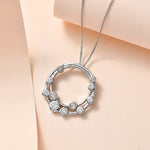 Round Cut Cubic Zirconia in 925 Sterling Silver Necklace 3