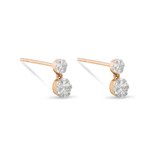 0.30 TCW Round Cut Moissanite Small Burst Dangle Earrings in Gold 5