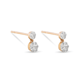 0.30 TCW Round Cut Moissanite Small Burst Dangle Earrings in Gold 5