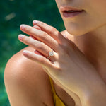 Stunning 0.5 CT Oval Moissanite Stones Engagement Ring In Halo & Pave Design 5