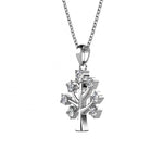 Round Cut Cubic Zirconia in 925 Sterling Silver Necklace 2