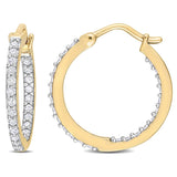 Round Cut Cubic Zirconia in 925 Sterling Silver Earrings 1