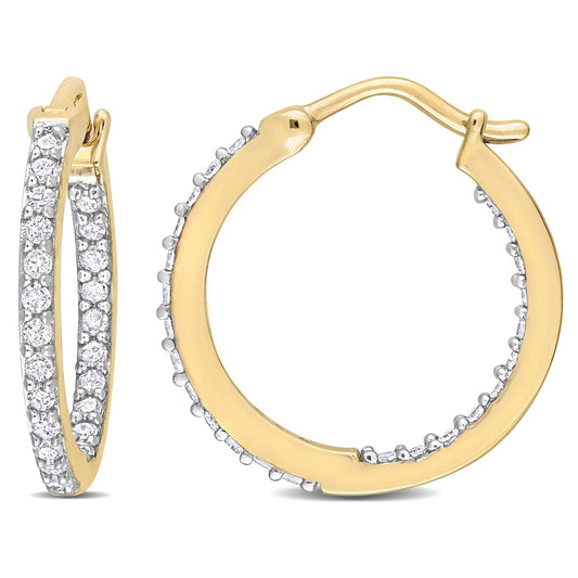 Round Cut Cubic Zirconia in 925 Sterling Silver Earrings 1