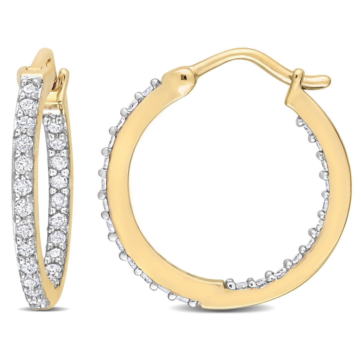 Round Cut Cubic Zirconia in 925 Sterling Silver Earrings 4