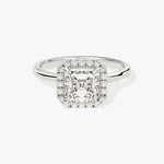Stunning 1.0-2.0 CT Asscher Moissanite Engagement Ring with Halo Design 4
