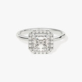 Stunning 1.0-2.0 CT Asscher Moissanite Engagement Ring with Halo Design 4