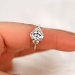 Stunning 2.5 CT Oval Moissanite Engagement Ring with Three Stone Design 6