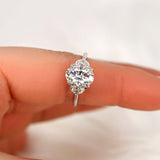 Stunning 2.5 CT Oval Moissanite Engagement Ring with Three Stone Design 6