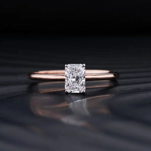 Stunning 0.50 CT Radiant Moissanite Engagement Ring With Solitaire Design