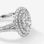 Stunning 1.5 TCW Round Moissanite Engagement Ring in Clusters Design 5