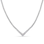Round Cut Cubic Zirconia in 925 Sterling Silver Necklace 3
