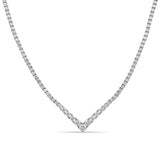 Round Cut Cubic Zirconia in 925 Sterling Silver Necklace 3