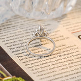 Stunning 3.0 CT Marquise Cut Moissanite Engagement Ring with Cluster Design 2