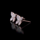 Round Cut Cubic Zirconia in 925 Sterling Silver Earrings 5