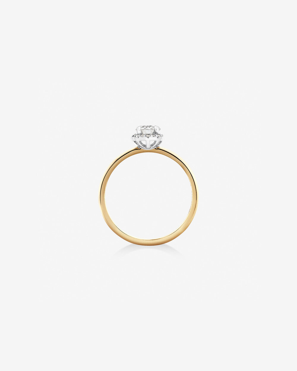 Stunning 0.5 CT Round Moissanite Engagement Ring In Halo Design 2