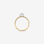 Stunning 0.5 CT Round Moissanite Engagement Ring In Halo Design 2
