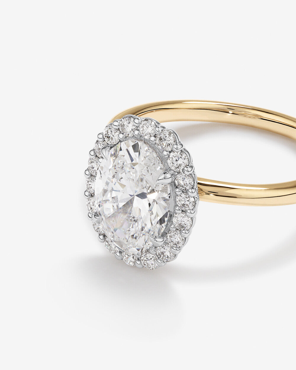 Stunning 2.34 CT Oval Moissanite Engagement Ring in Halo Designs 5