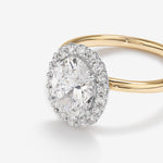 Stunning 2.34 CT Oval Moissanite Engagement Ring in Halo Designs 5