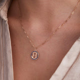 0.405 TCW Round Sapphire Lab Made Diamond - September Birthstone Necklace 5