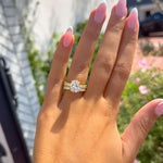 Stunning 3.0 CT Oval Moissanite Engagement Ring with  Pave Design 12
