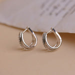 Round Cut Cubic Zirconia in 925 Sterling Silver Earrings 5