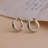 Round Cut Cubic Zirconia in 925 Sterling Silver Earrings 5