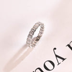Stunning 0.5 TCW Radiant Moissanite Stones Full Eternity Wedding Band 1