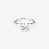 Stunning 2.0 CT Round Moissanite Solitaire Design Engagement Ring 1