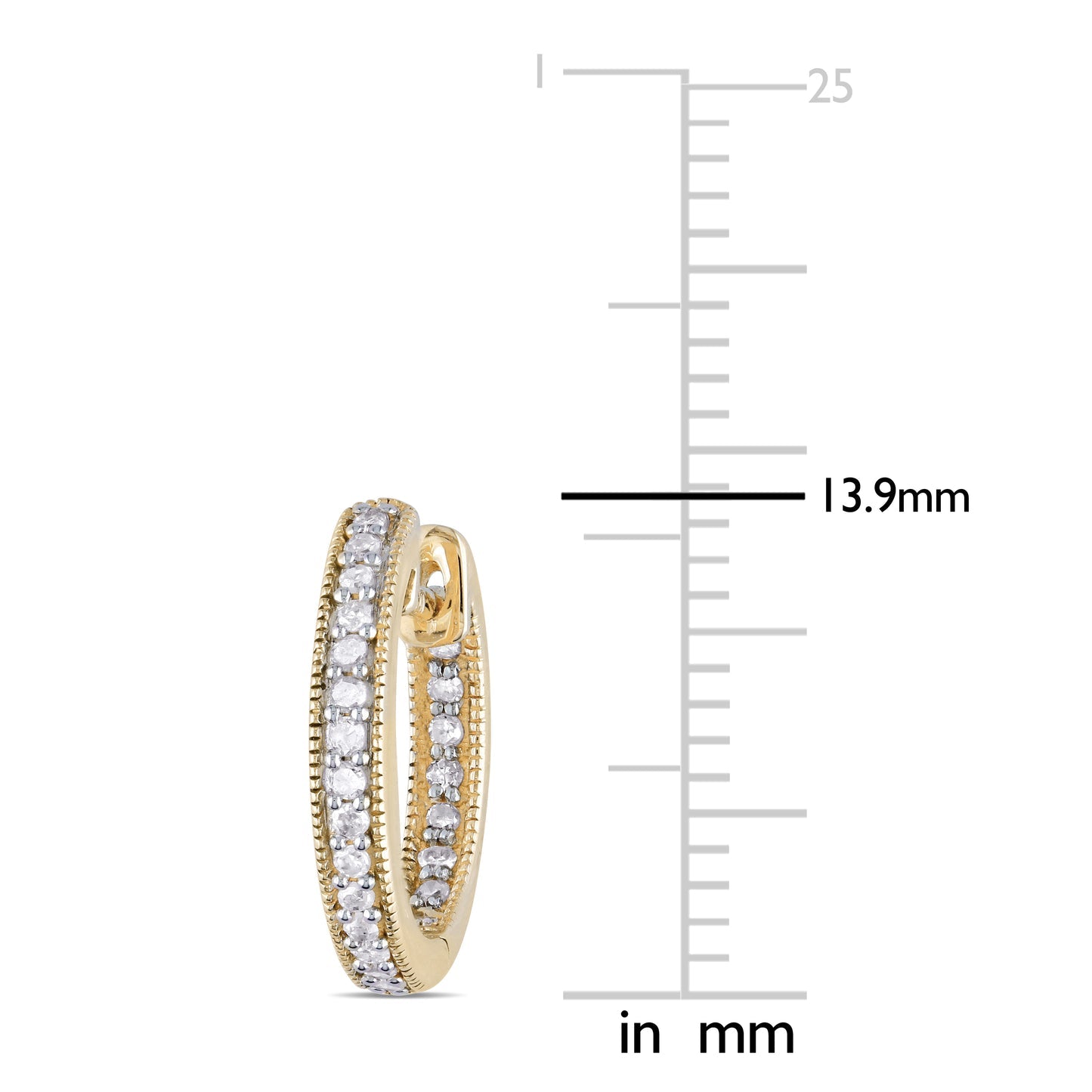 Round Cut Cubic Zirconia in 925 Sterling Silver Earrings 3