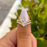Stunning 2.5 CT Marquise Moissanite Engagement Ring in Cluster Design 9