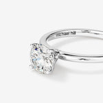 Stunning 1.0 CT Round Moissanite Solitaire Design Engagement Ring 3
