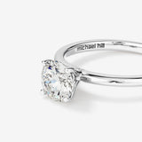 Stunning 1.0 CT Round Moissanite Solitaire Design Engagement Ring 3