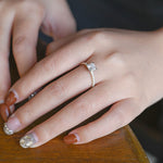 Stunning 0.5 - 1.5 CT Princess Moissanite Engagement Ring with Pave Design 2