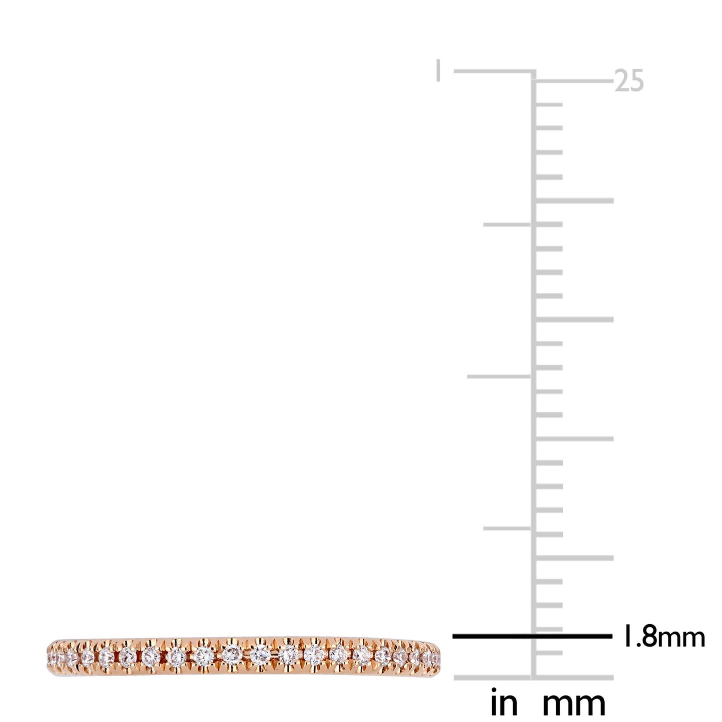 Round Cut Cubic Zirconia in 925 Sterling Silver Wedding Bands 6