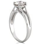 Stunning 0.50-1.50 Round Moissanite Engagement Ring With Solitaire & Split Shank Design 4