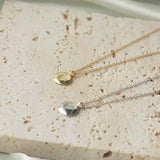 Round Cut Cubic Zirconia in 925 Sterling Silver Necklace 7