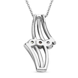 Round Cut Cubic Zirconia in 925 Sterling Silver Necklace 5