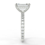 Stunning 2.53 CT Emerald Moissanite Engagement Ring with Hidden Halo & Pave Design 7