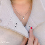 1.0 CT Oval Cut Moissanite Diamond Solitaire Pendant Necklace in Solid Gold 8