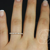 Stunning 0.55 TCW Round Moissanite Stones Full Eternity Wedding Band 7