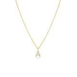 0.20 TCW Round Moissanite Diamond Customize Letter Pendant Necklace in Solid Gold 3