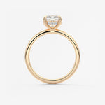 Cushion Hidden Halo Lab Grown Diamond Engagement Ring