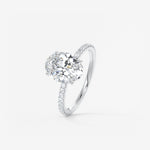 Oval Pave Lab Grown Diamond Engagement Ring