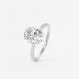 Oval Pave Lab Grown Diamond Engagement Ring