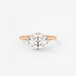 Oval East West Solitaire Lab Grown Diamond Engagement Ring