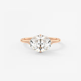 Oval East West Solitaire Lab Grown Diamond Engagement Ring
